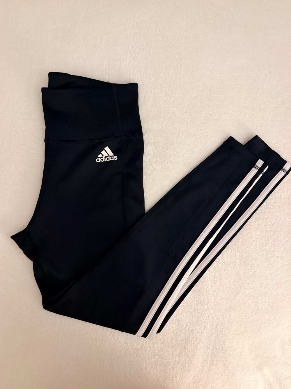 Adidas AEROREADY Primegreen Black 3-Stripe Leggings Women’s Medium